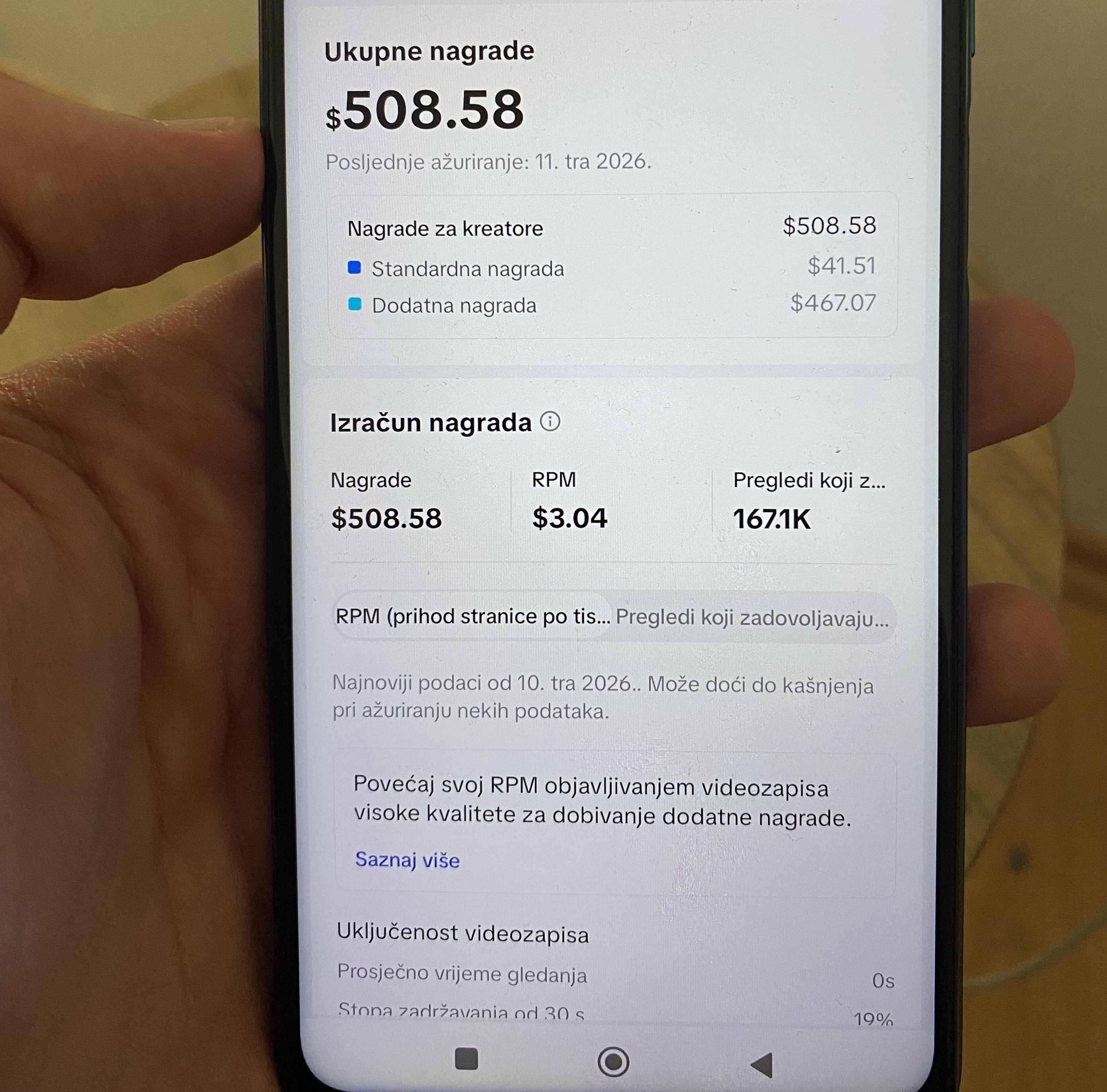 TTAkademija clan - TikTok zarada $508